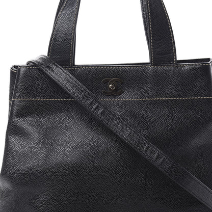 Chanel Caviar CC Tote Black 9 of 13