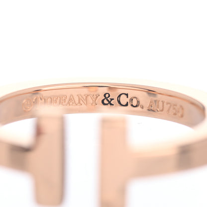 Tiffany 18K Rose Gold T Square Ring 53 6.5 4 of 5