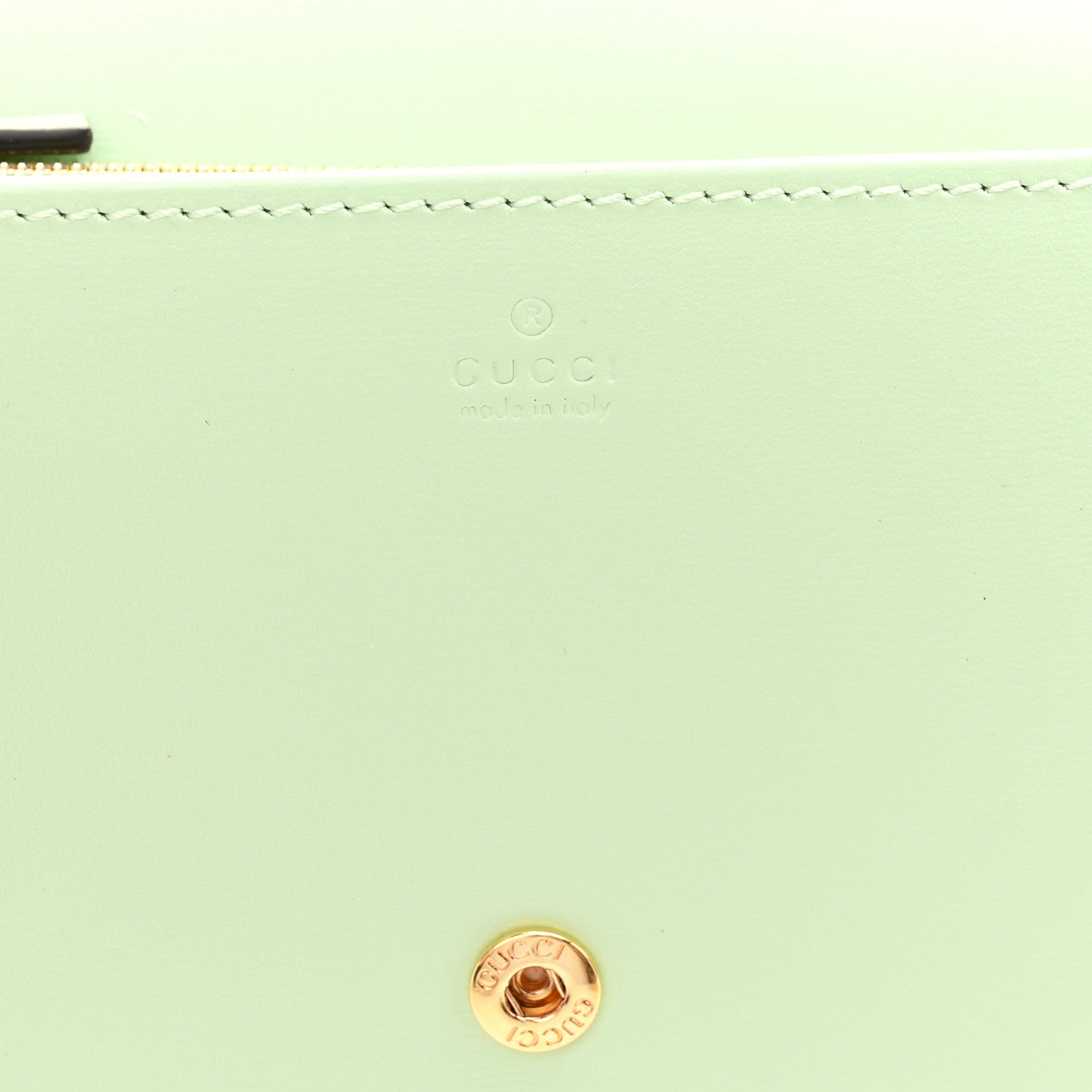 Gucci Boarded Plutone Calfskin Horsebit 1955 Wallet On Chain Green 6 of 11