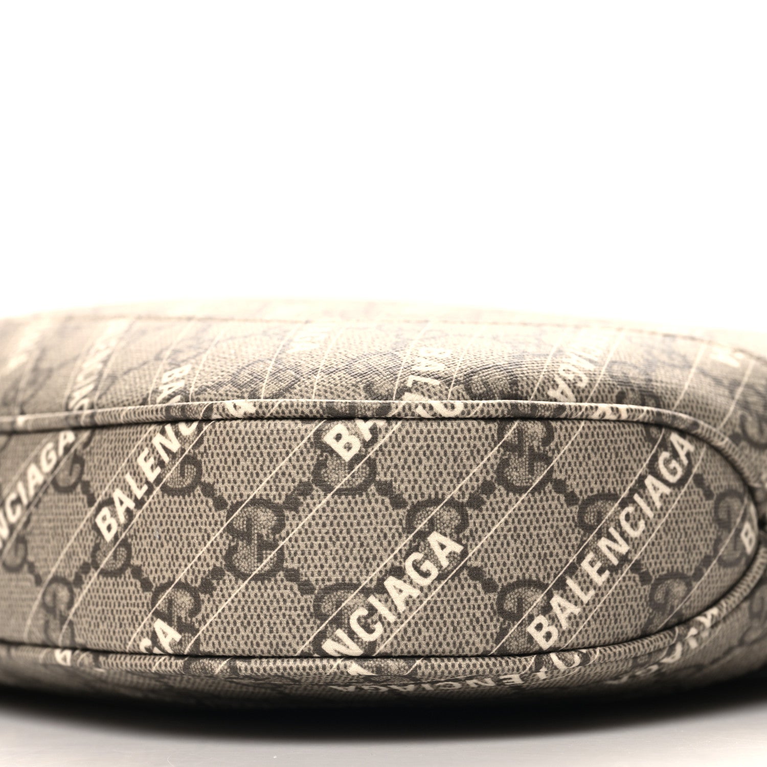 Gucci X BALENCIAGA GG Supreme Monogram Logo Print Medium Jackie 1961 Hobo Beige Ebony 10 of 10