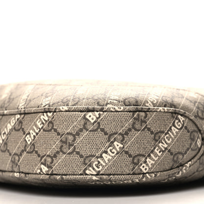 Gucci X BALENCIAGA GG Supreme Monogram Logo Print Medium Jackie 1961 Hobo Beige Ebony 10 of 10