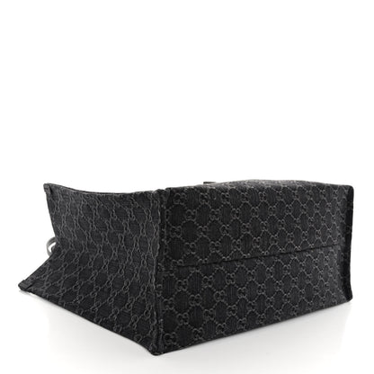 Gucci Denim Ophidia GG Monogram Large Tote Black Grey 5 of 12