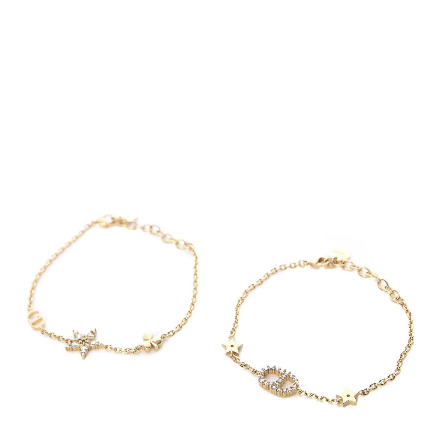 Crystal Star Charms Bracelet Set Gold