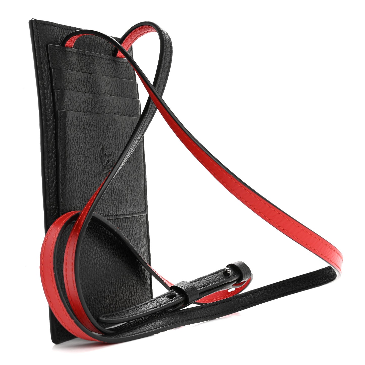 Calfskin By My Side Crossbody Phone Case Black