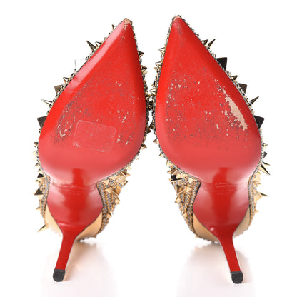 Christian Louboutin Potpourri Strass Pigalli 120 Pumps 39.5 Hematite Gold 7 of 17