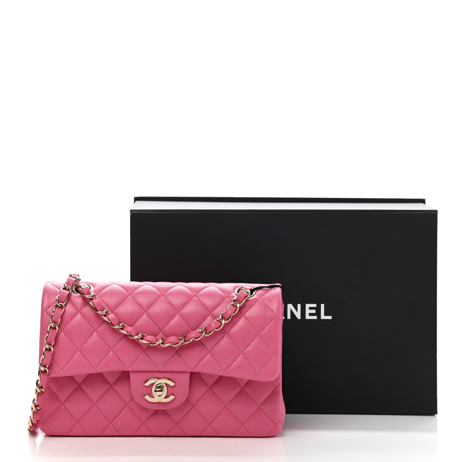 Chanel Caviar Quilted Small Double Flap Pink 10 of 10