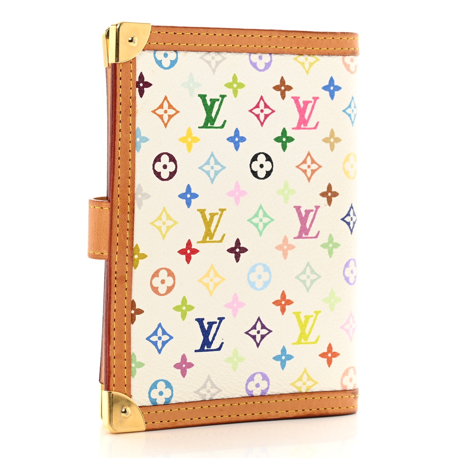 Louis Vuitton Monogram Multicolor Small Ring Agenda Cover White 3 of 7