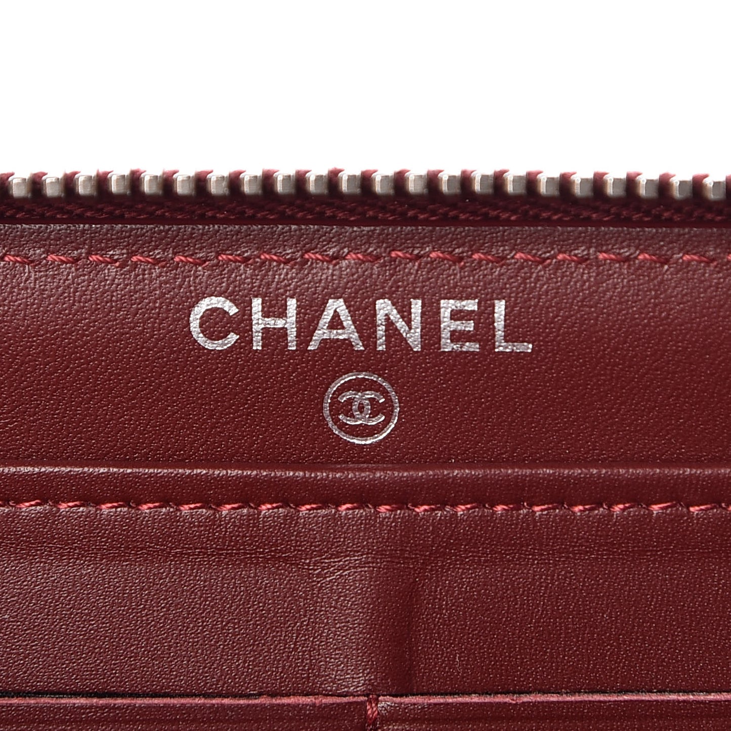 Caviar Quilted Large Gusset Zip Around Wallet Red