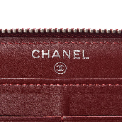 Chanel Caviar Quilted Large Gusset Zip Around Wallet Red 6 of 11