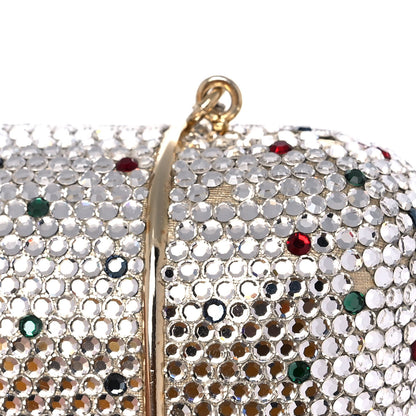 Judith Leiber Swarovski Crystal Minaudiere Clutch Silver Multicolor 15 of 16