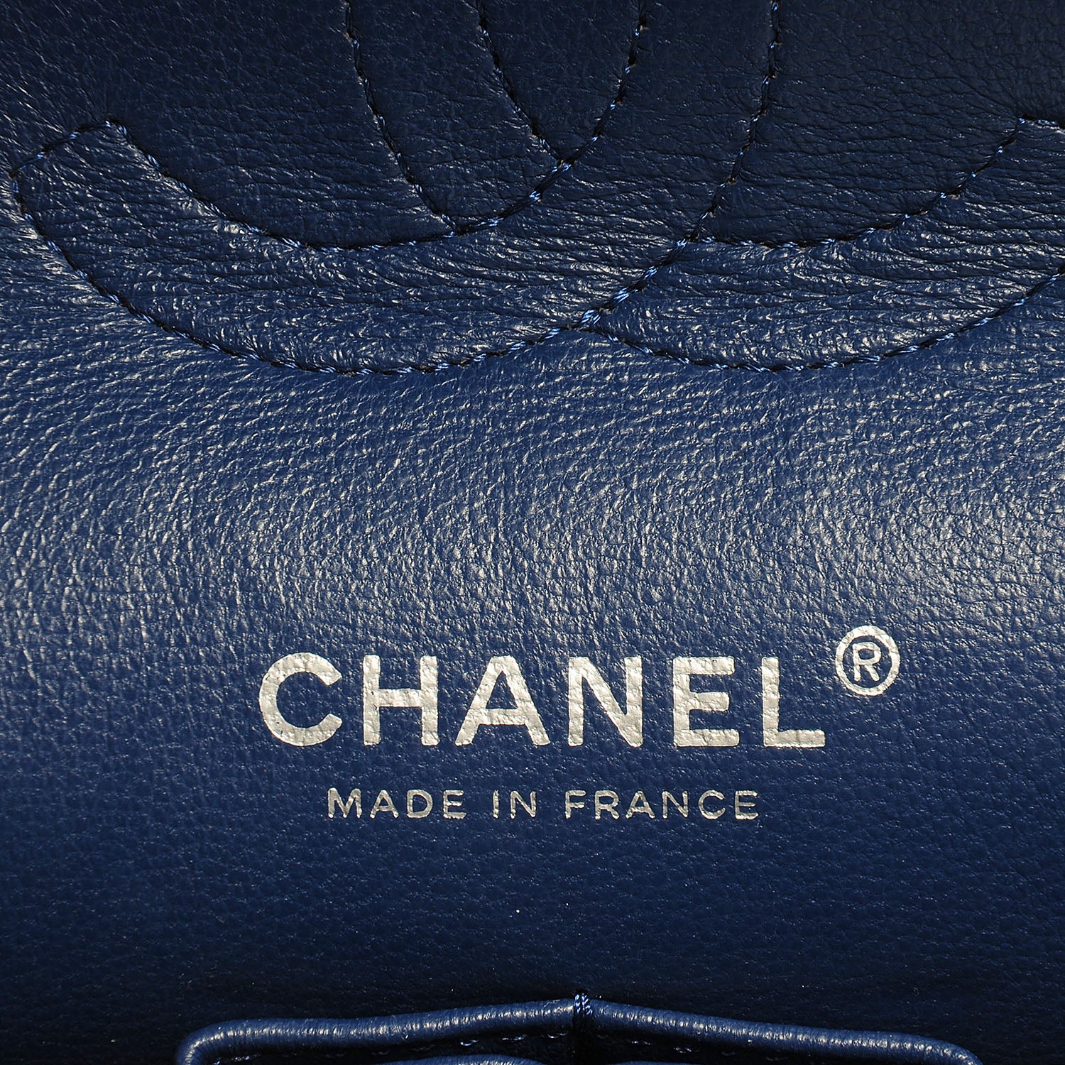 Chanel Washed Caviar Medium Double Flap Blue 6 of 8