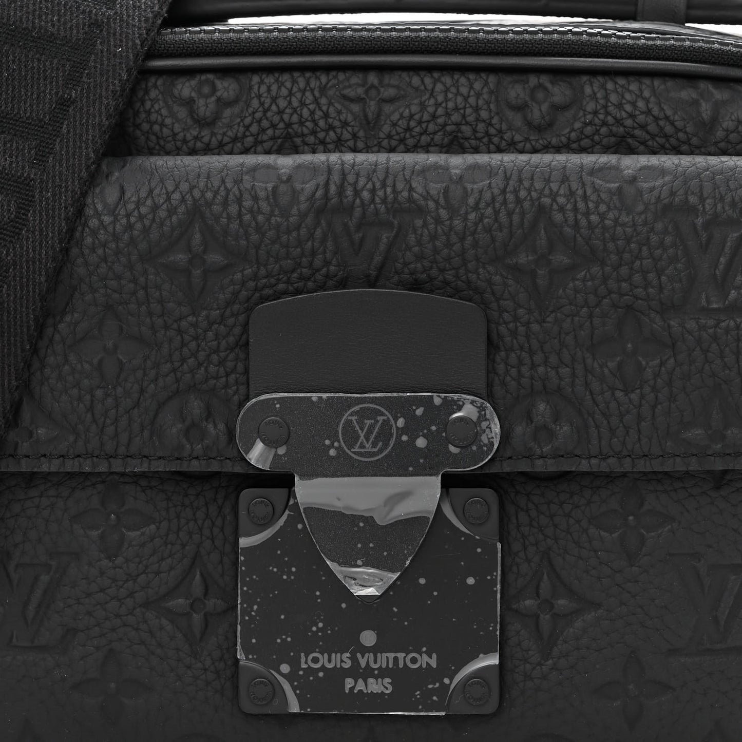 Taurillon Monogram S Lock Messenger Black