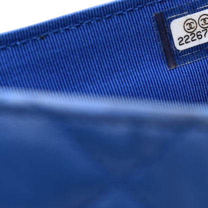 Chanel Lambskin Quilted Yen Wallet Blue 7 of 8
