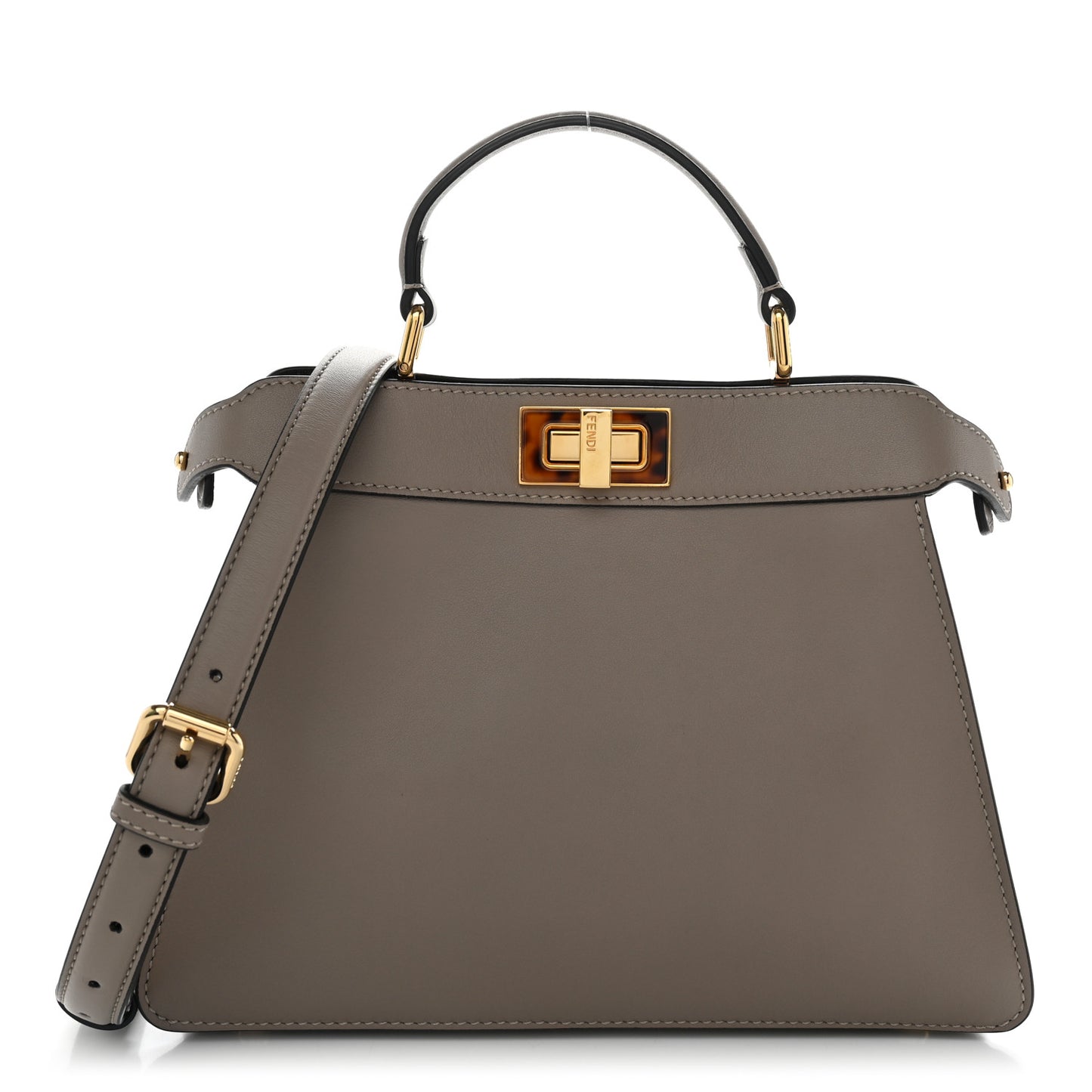 Vitello Seta Shiny Nappa Plexiglass Bi-Color Small Peekaboo I SEE U Satchel Tartaruga Black
