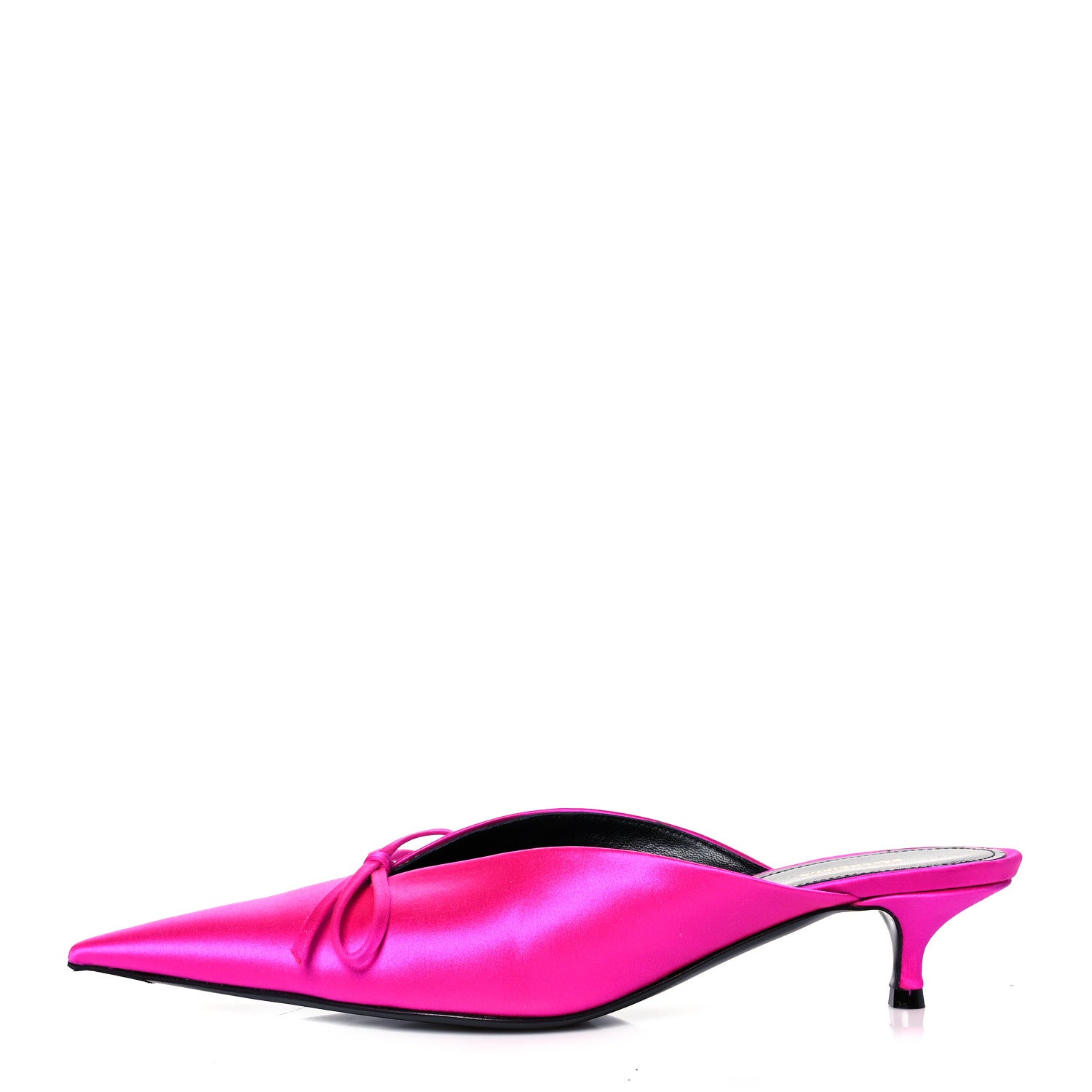 Balenciaga Satin Pointed Toe Knife 40mm Mules 36.5 Rose Fuchsia 1 of 8