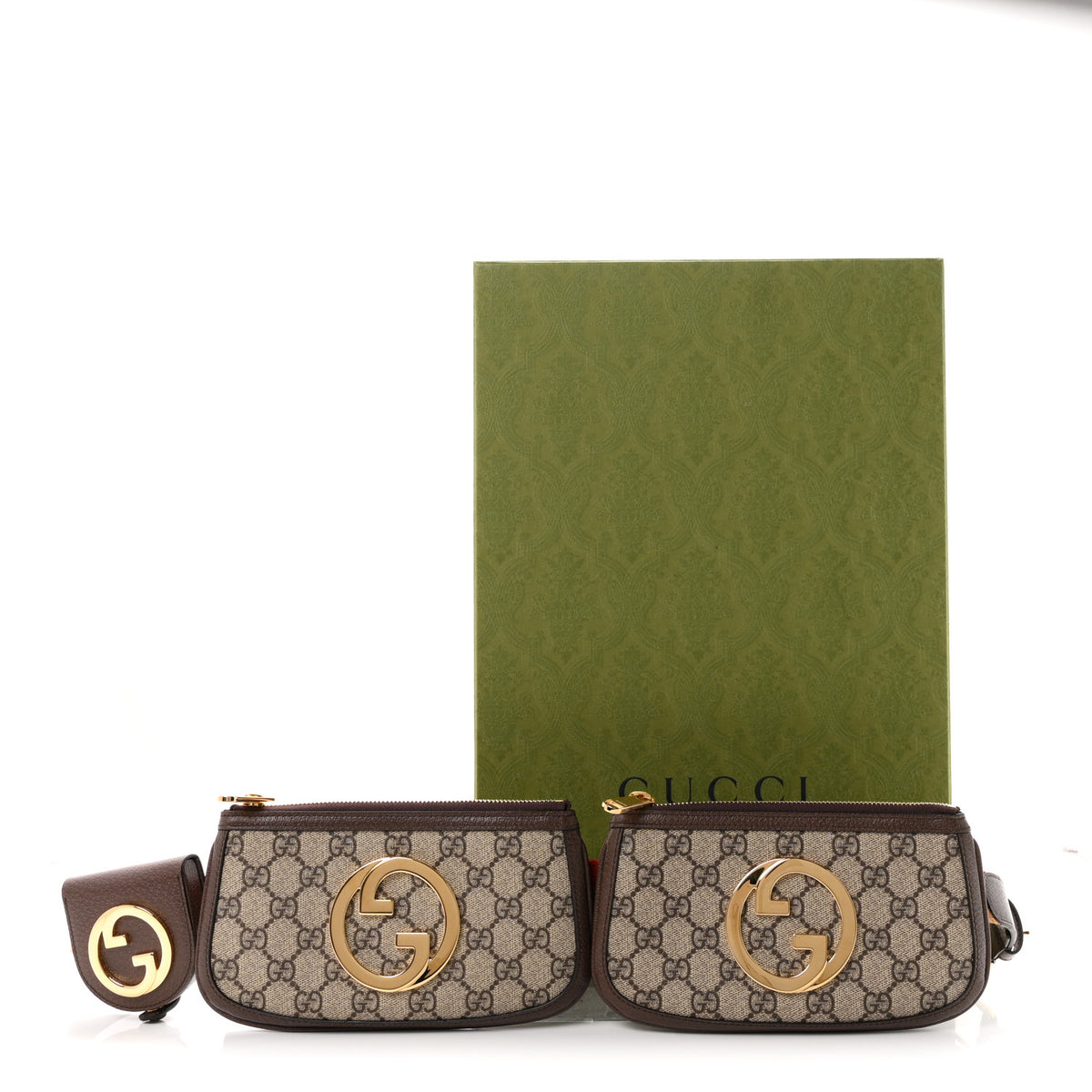 Gucci GG Supreme Monogram Textured Dollar Calfskin Mini Blondie Belt Bag Beige Ebony New Acero 10 of 10