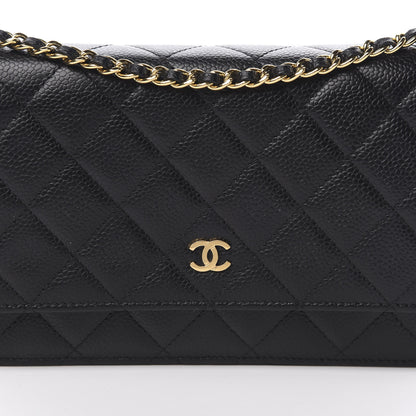 Chanel Caviar Quilted Wallet On Chain WOC Black 8 of 11