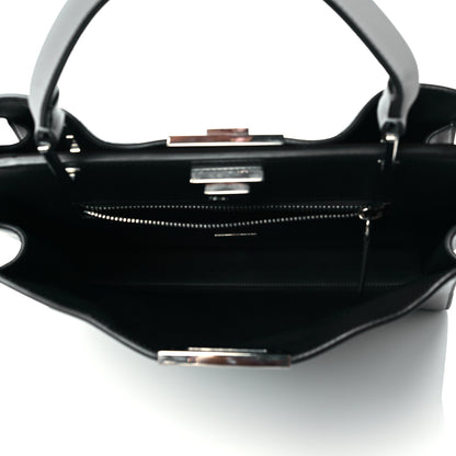 Fendi Vitello Tahiti Burro Large Peekaboo Iconic Essentially Satchel Ardesia Dark Blue 4 of 9