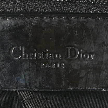 Christian Dior Canvas Patent Calfskin Saddle Bag Black 6 of 9
