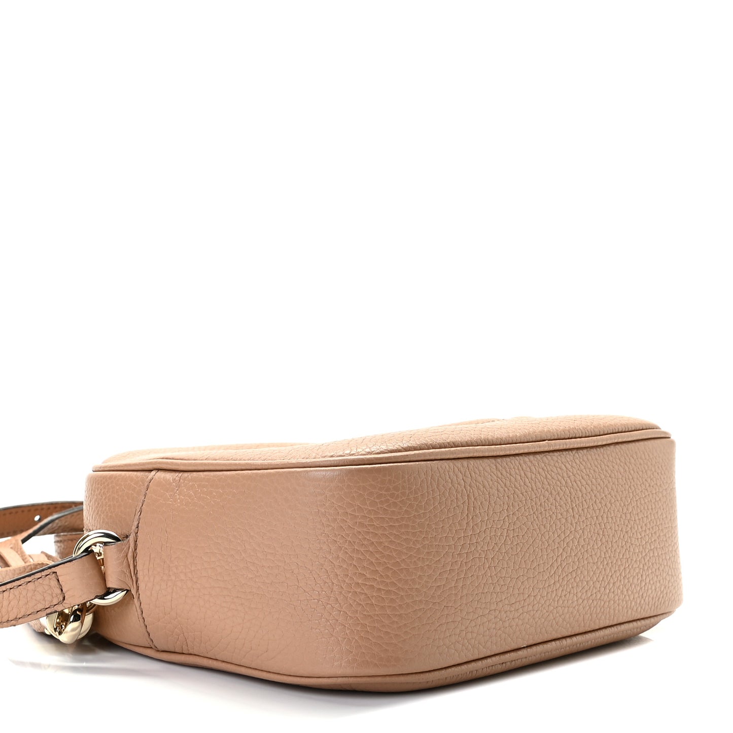 Pebbled Calfskin Small Soho Disco Bag Rose Beige