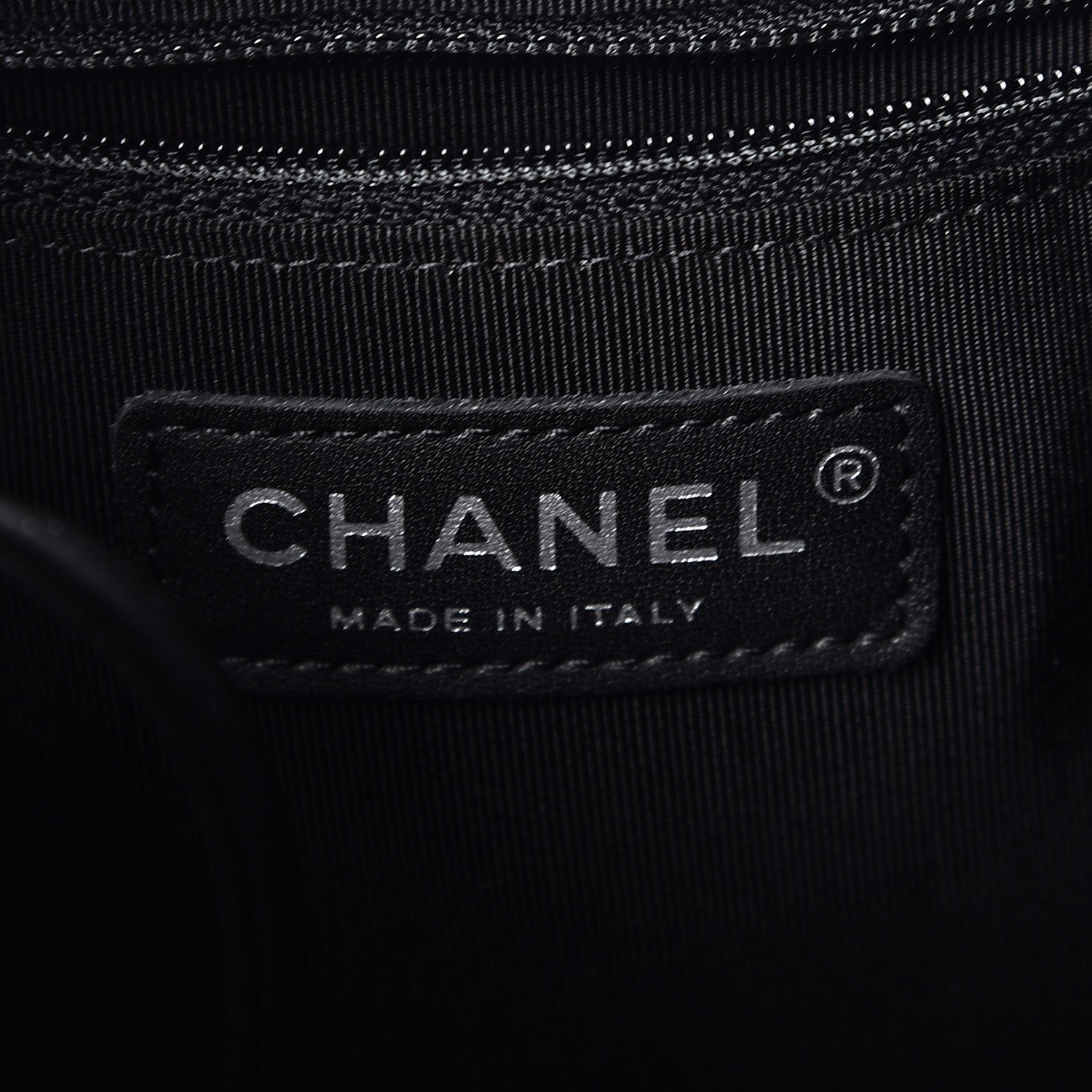 Chanel Calfskin Chevron Large Urban Spirit Drawstring Bag Black 6 of 7