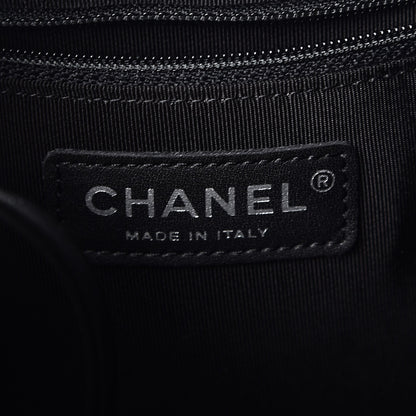 Chanel Calfskin Chevron Large Urban Spirit Drawstring Bag Black 6 of 7