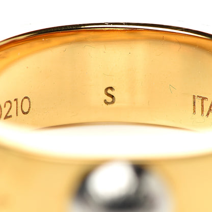 Louis Vuitton Brass Monogram Engraved Nanogram Ring S Gold 6 of 9