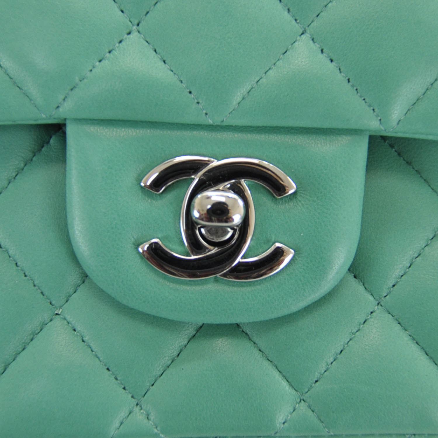 Chanel Lambskin Medium Double Flap Menthe Green 5 of 10