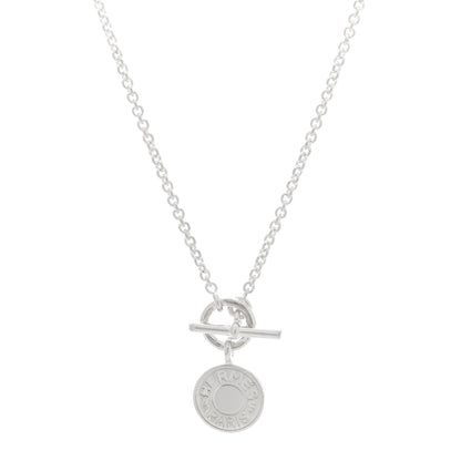 Hermes Sterling Silver Mini Clou de Selle Charm Pendant Necklace 1 of 5