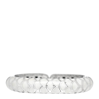 John Hardy Sterling Silver Enamel Slim Flex Naga Cuff Bracelet White 1 of 4