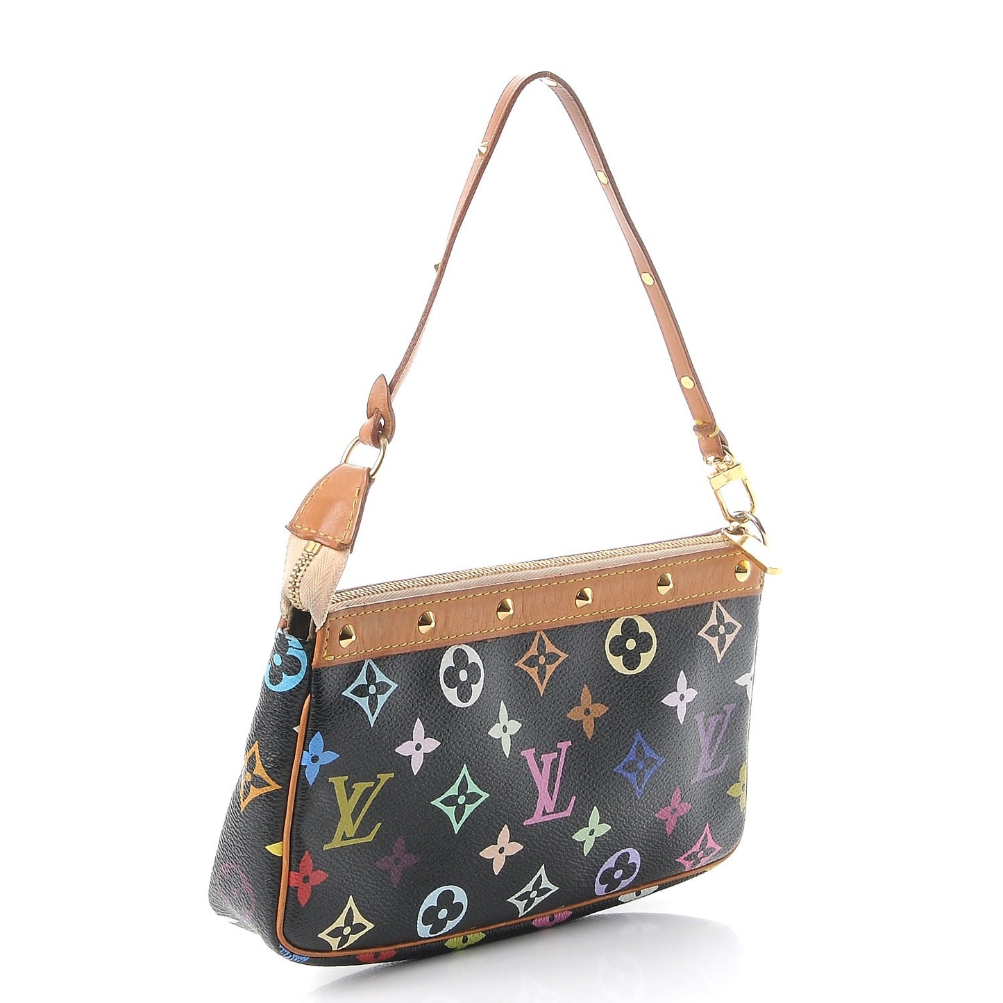 Monogram Multicolor Pochette Accessories Black