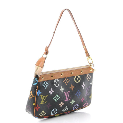 Louis Vuitton Monogram Multicolor Pochette Accessories Black 3 of 11