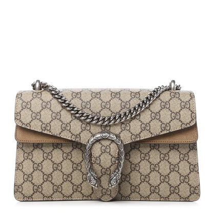 Gucci GG Supreme Monogram Small Dionysus Shoulder Bag Taupe 1 of 10