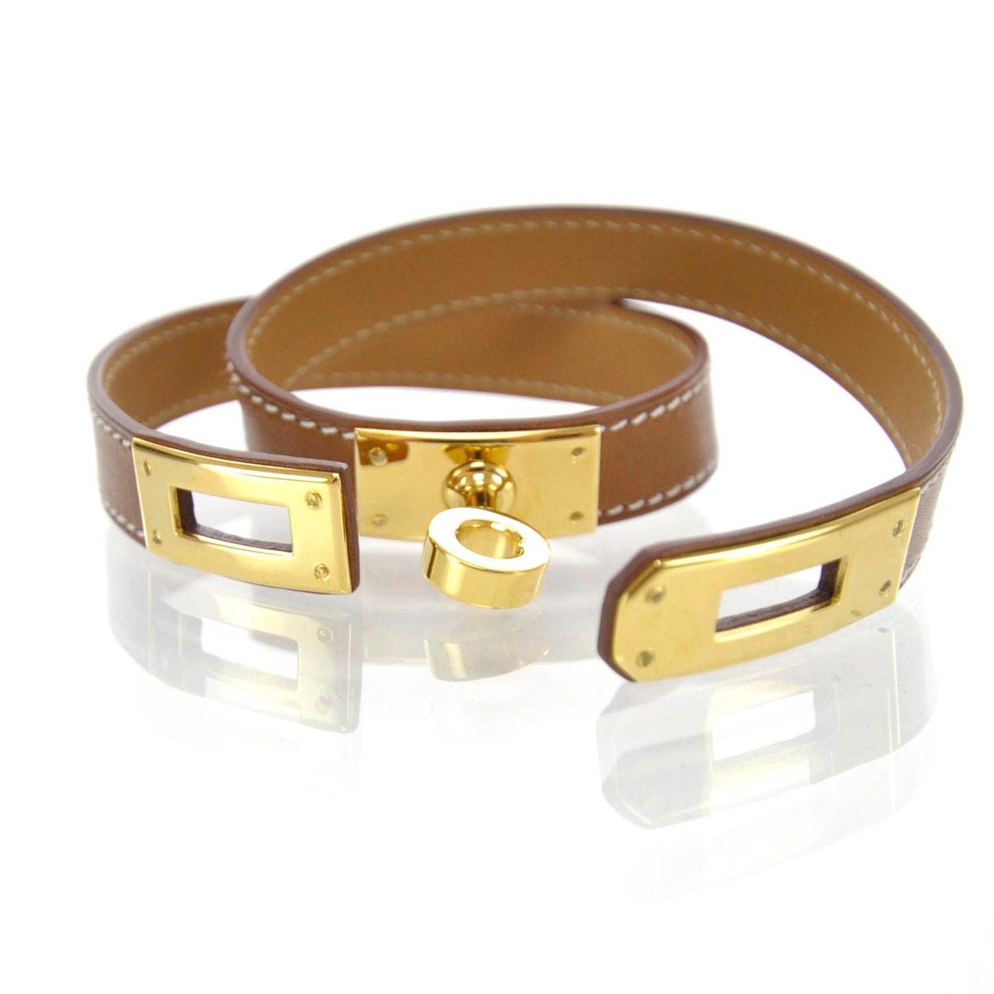 Barenia Kelly Double Tour Bracelet Fauve