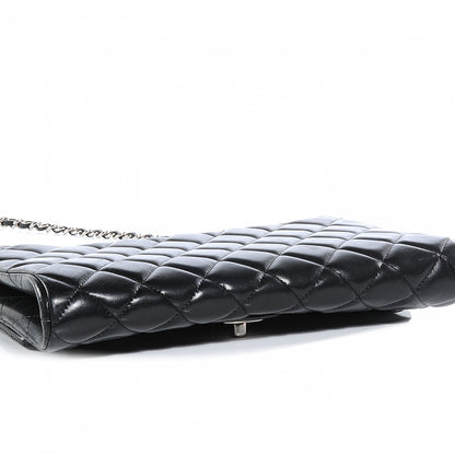 Chanel Lambskin Quilted Clutch Flap Black 8 of 9