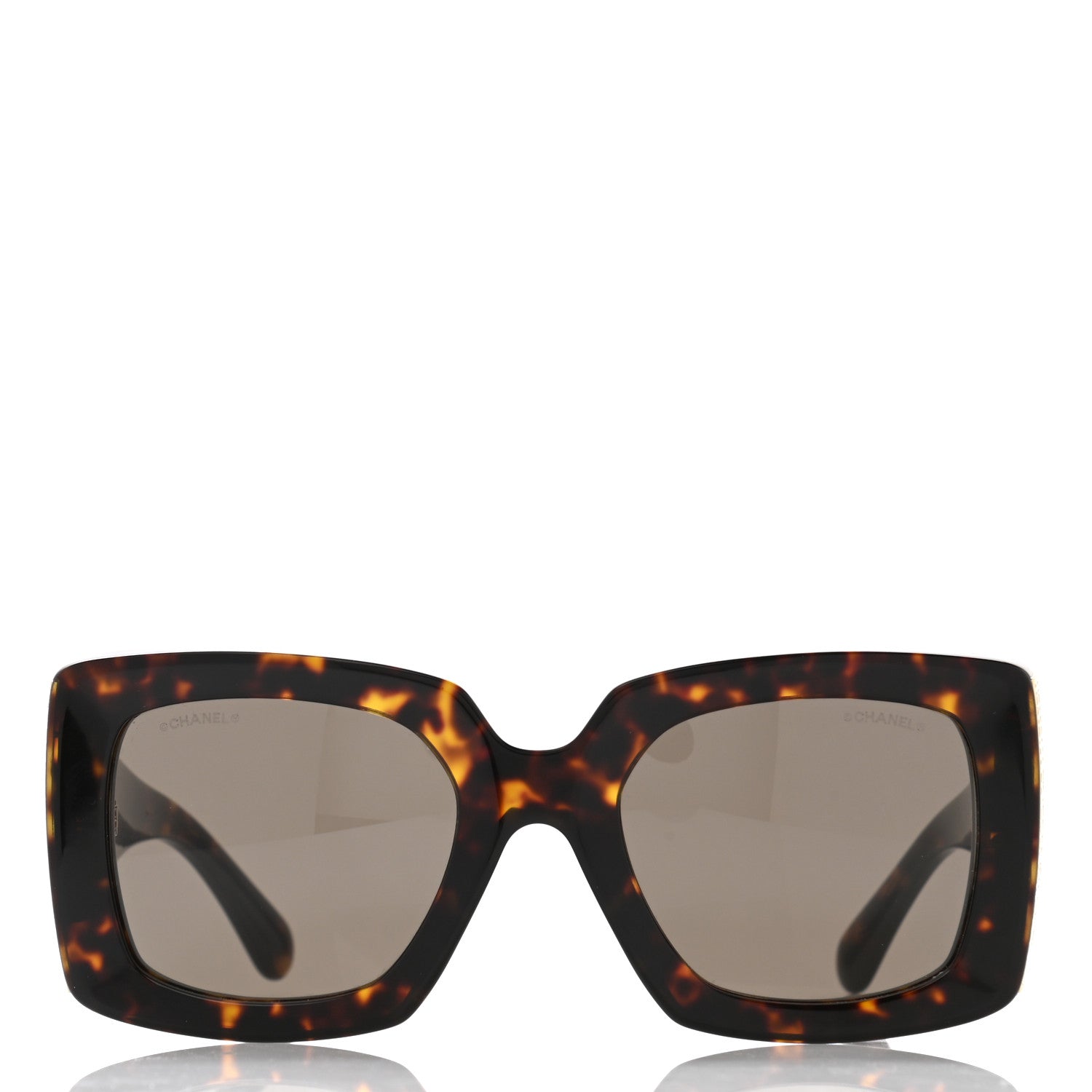 Chanel Acetate Rectangle Sunglasses 5435 Tortoise 2 of 8