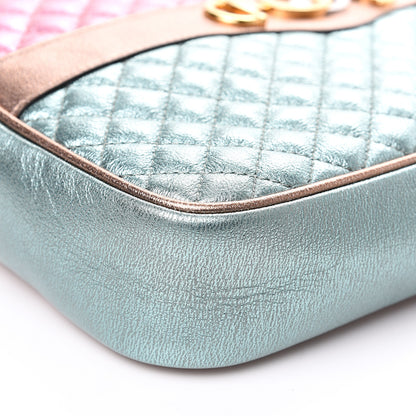 Gucci Laminated Nappa Trapuntata Small Zumi Shoulder Bag Rosa Lago Rame 7 of 9