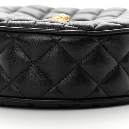 Versace Nappa Quilted Medusa Round Camera Bag Black 10 of 11