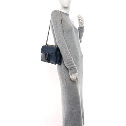 Gucci Pebbled Calfskin Small Dionysus Shoulder Bag Blue Agata 2 of 12
