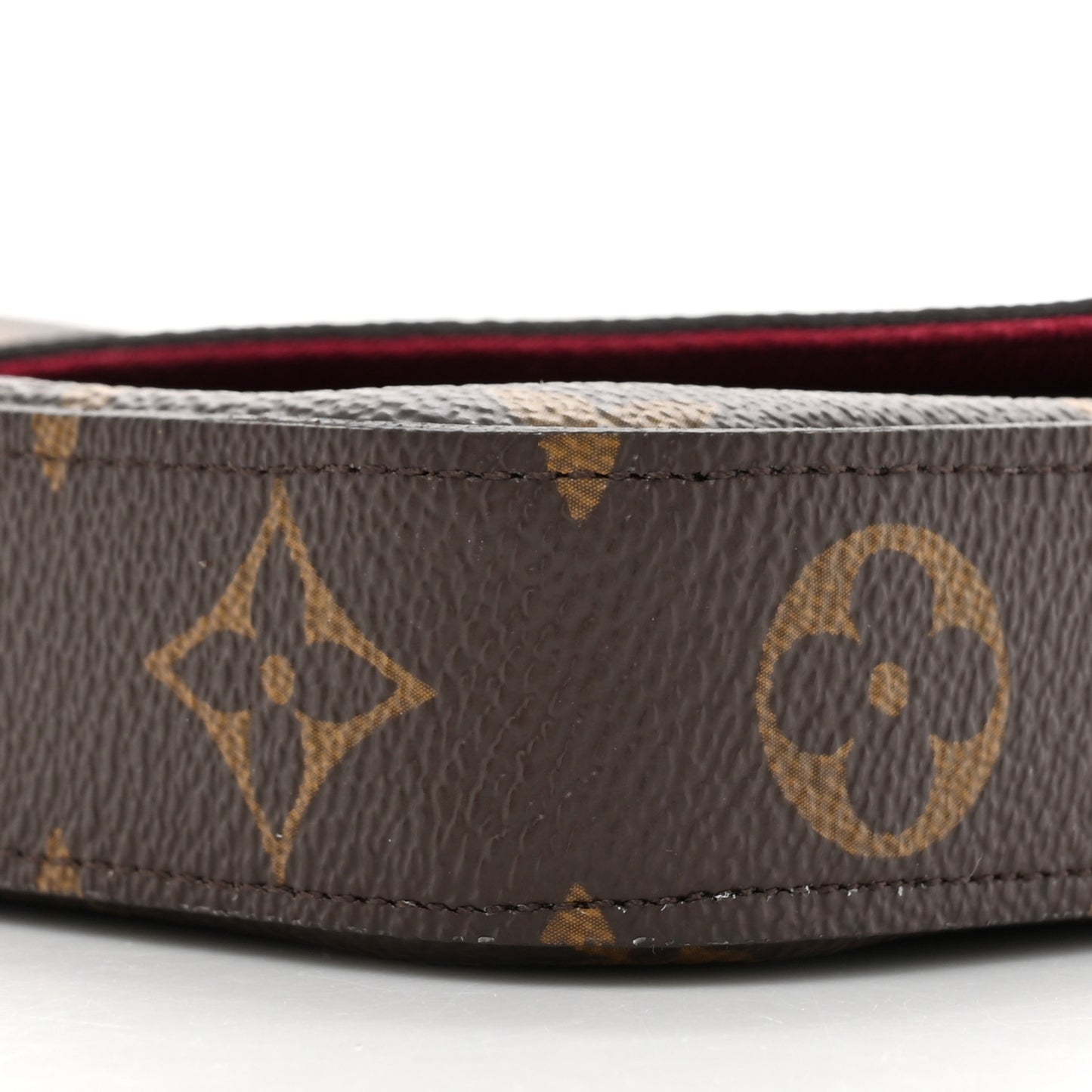 Monogram Pochette Felicie Chain Wallet Fuchsia