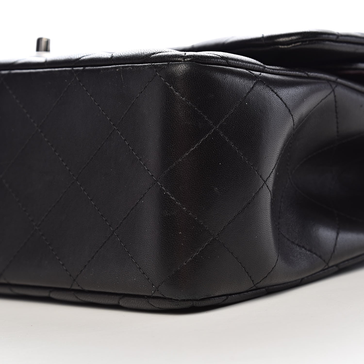 Chanel Lambskin Quilted Jumbo Double Flap Black 11 of 12