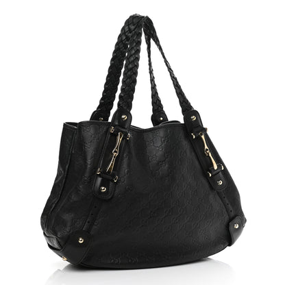 Gucci Guccissima Medium Pelham Shoulder Bag Black 3 of 14