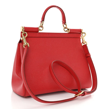 Dolce & Gabbana Dauphine Medium Miss Sicily Satchel Dark Red 3 of 11