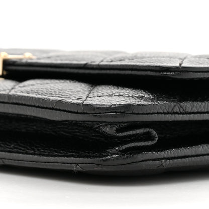 Chanel Caviar Quilted Golden Class Wallet On Chain WOC Black 10 of 11