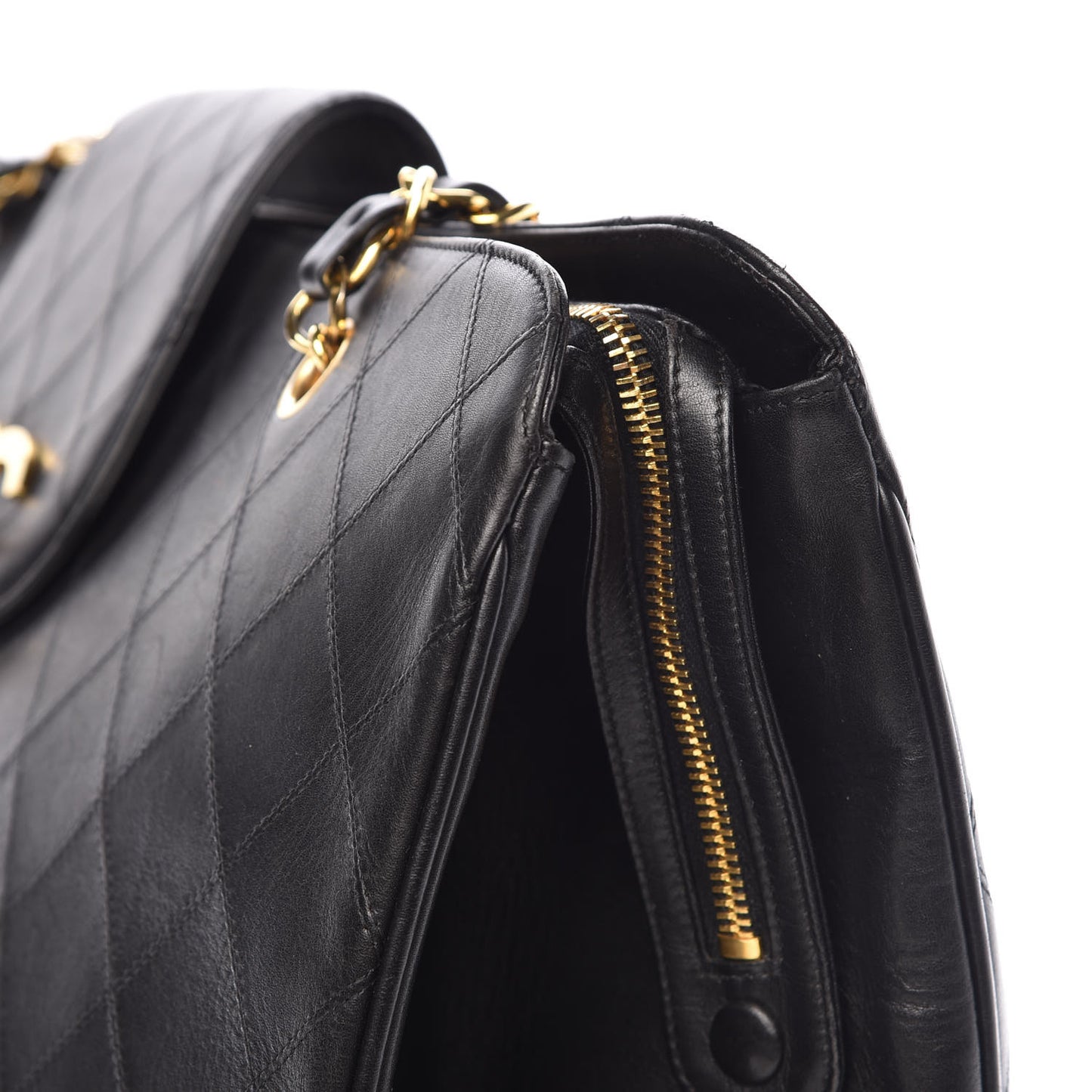 Calfskin Stitched XL Weekender Black