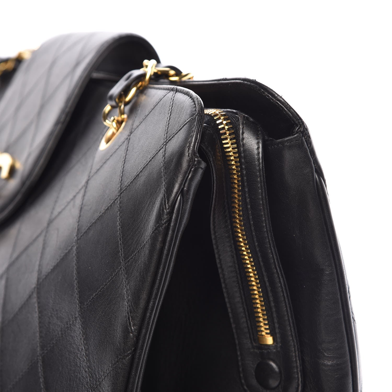 Chanel Calfskin Stitched XL Weekender Black 17 of 20