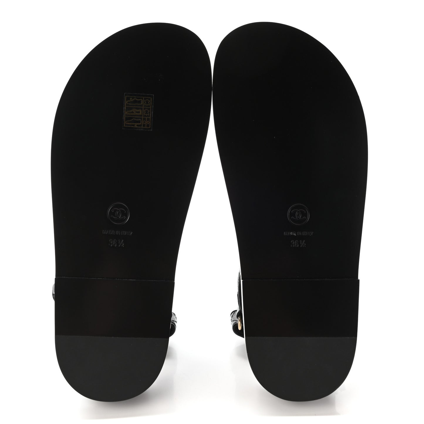 Grained Calfskin Velcro Dad Sandals 36.5 Black