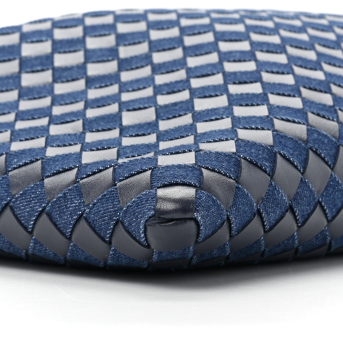 Denim Calfskin Intrecciato Large Hop Abyss Indigo
