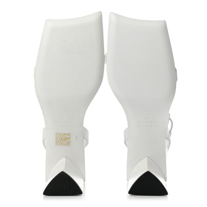 Balenciaga Smooth Calfskin Moon Square Toe 90mm Sandals 36 Optical White 5 of 10