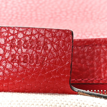 Gucci Pebbled Calfskin Medium Soho Flap Crossbody Vibrant Red 7 of 10